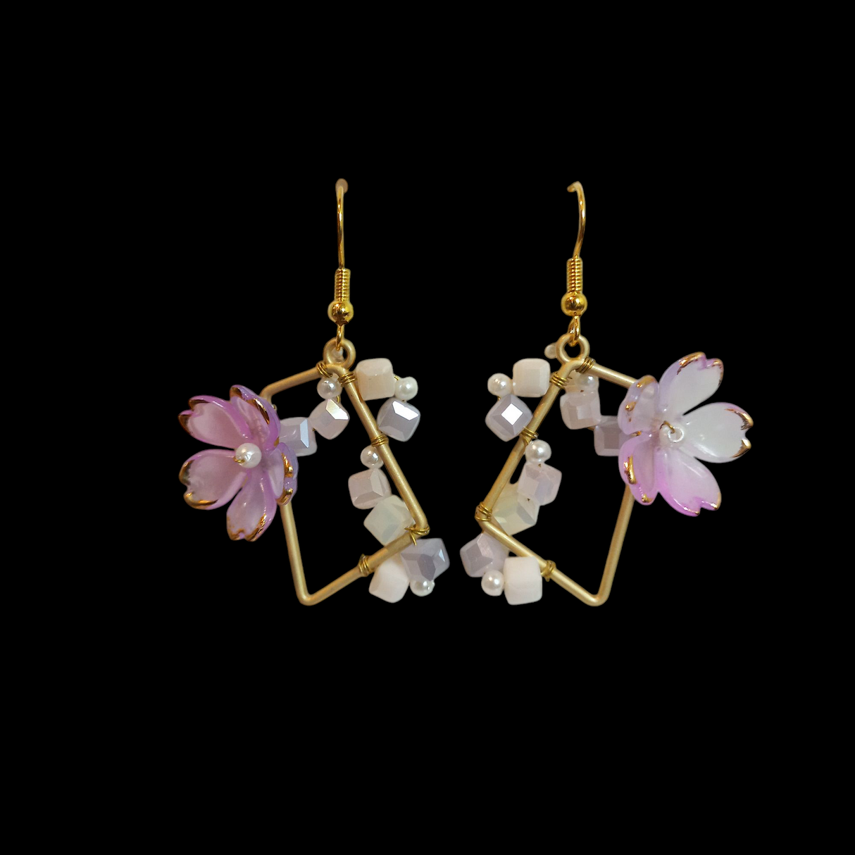 Geometric frames Flower Earring