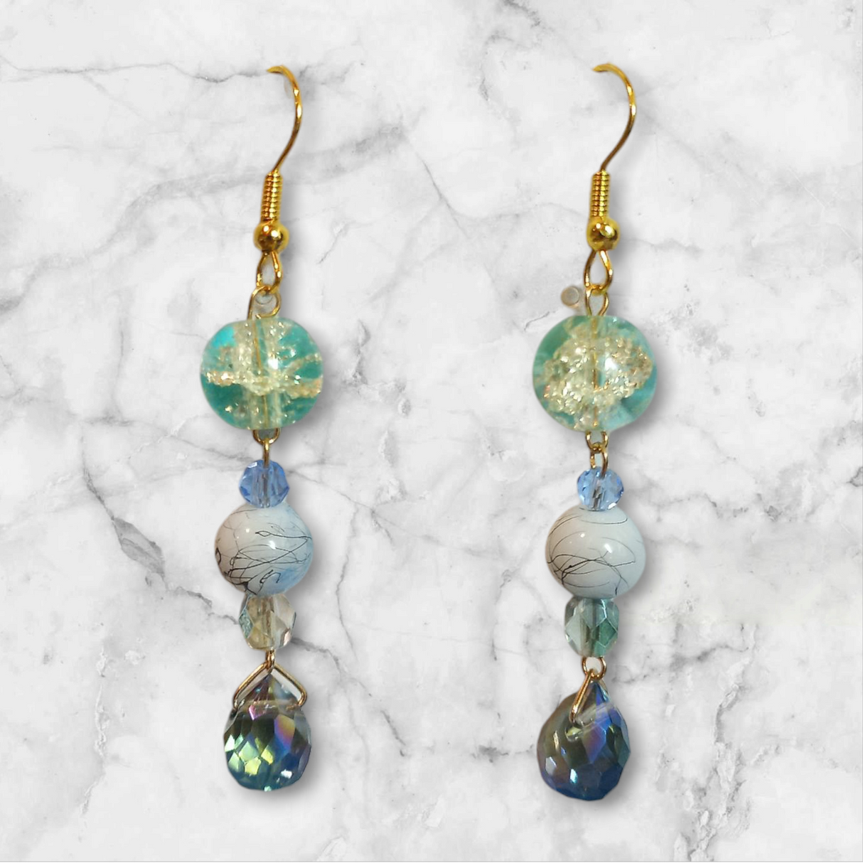 Ocean Breeze Glass Earrings