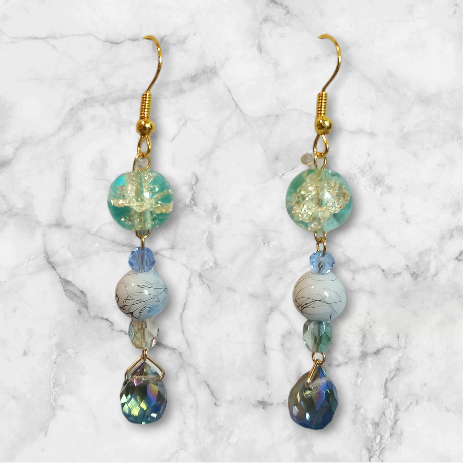 Ocean Breeze Glass Earrings