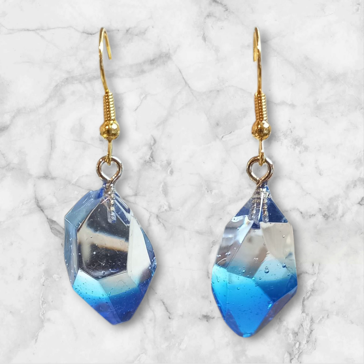 Gemstone Resin Drops Earrings
