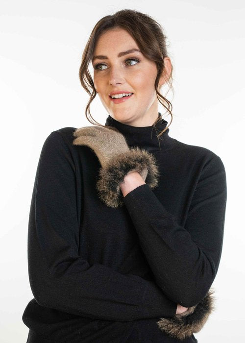 Fur Trim Gloves