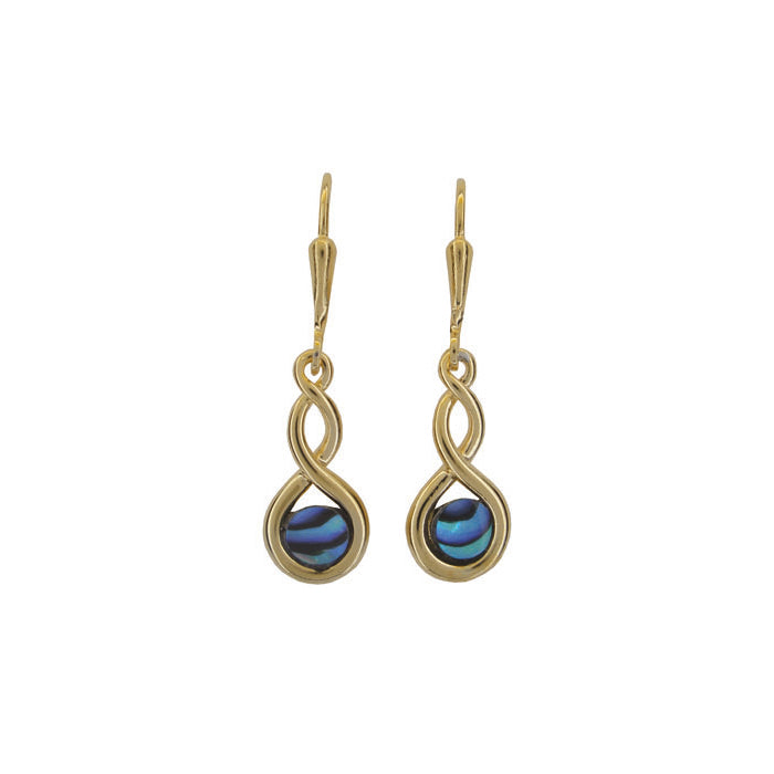 Double Twist Paua Earrings