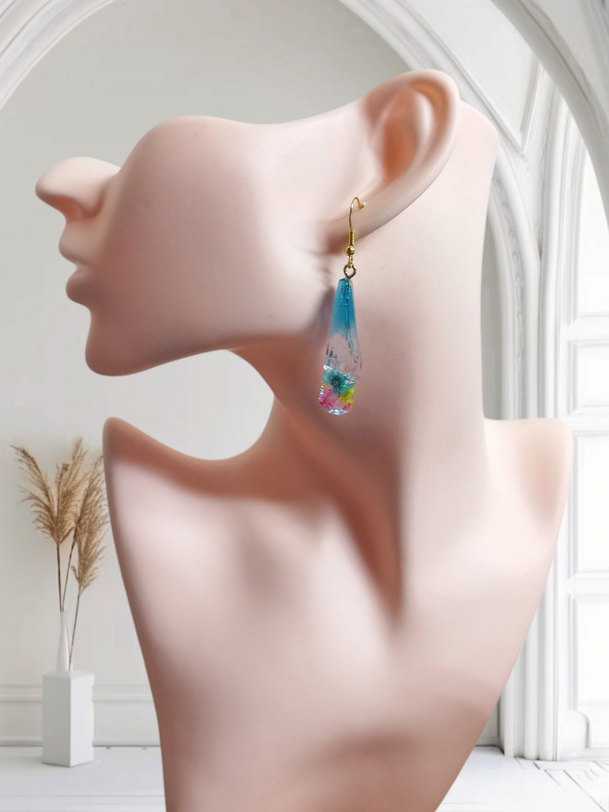 Nature's Petal Resin Earrings