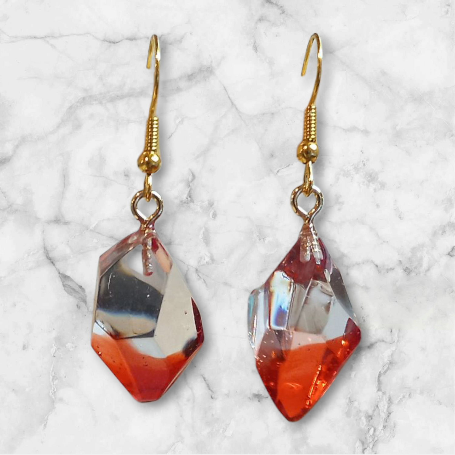 Gemstone Resin Drops Earrings
