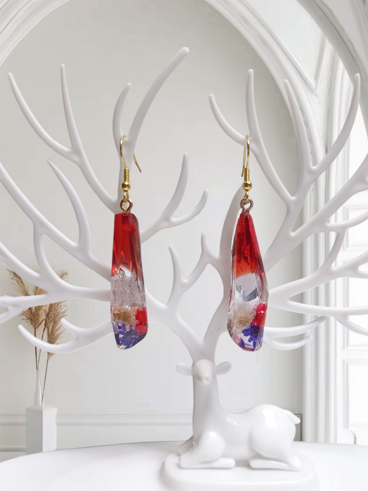 Nature's Petal Resin Earrings