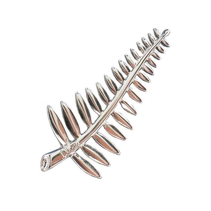 Silver Fern Brooch Pin