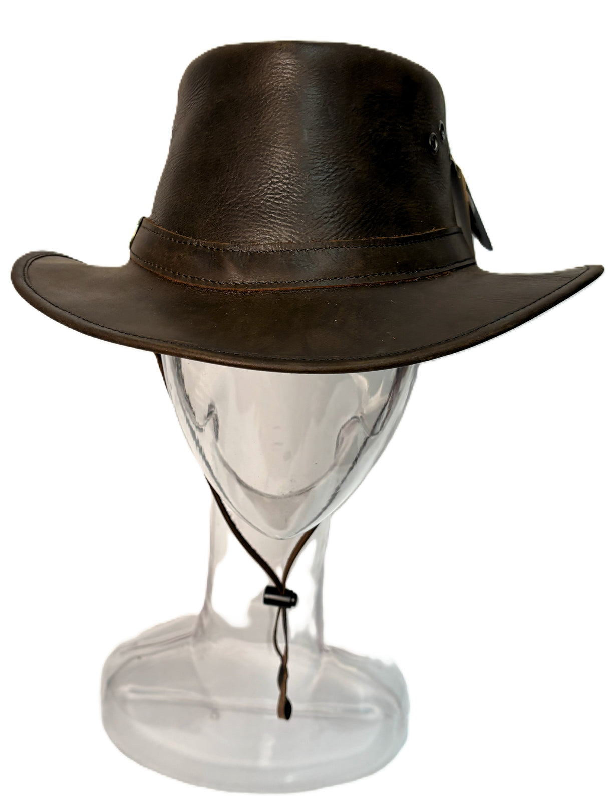 Brown Fullgrain Leather Hat