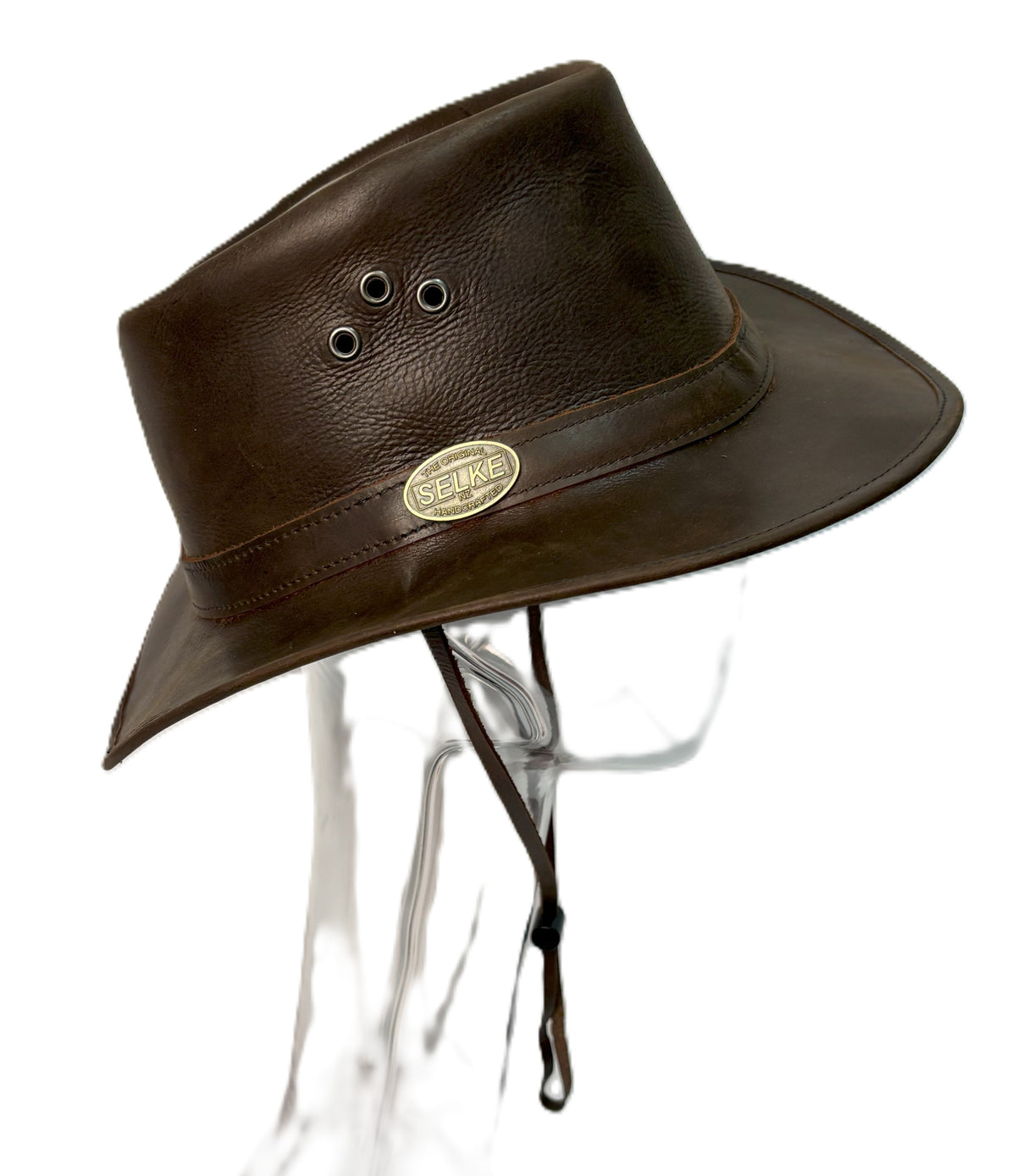 Brown Fullgrain Leather Hat