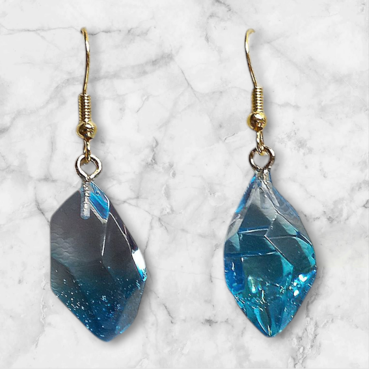 Gemstone Resin Drops Earrings