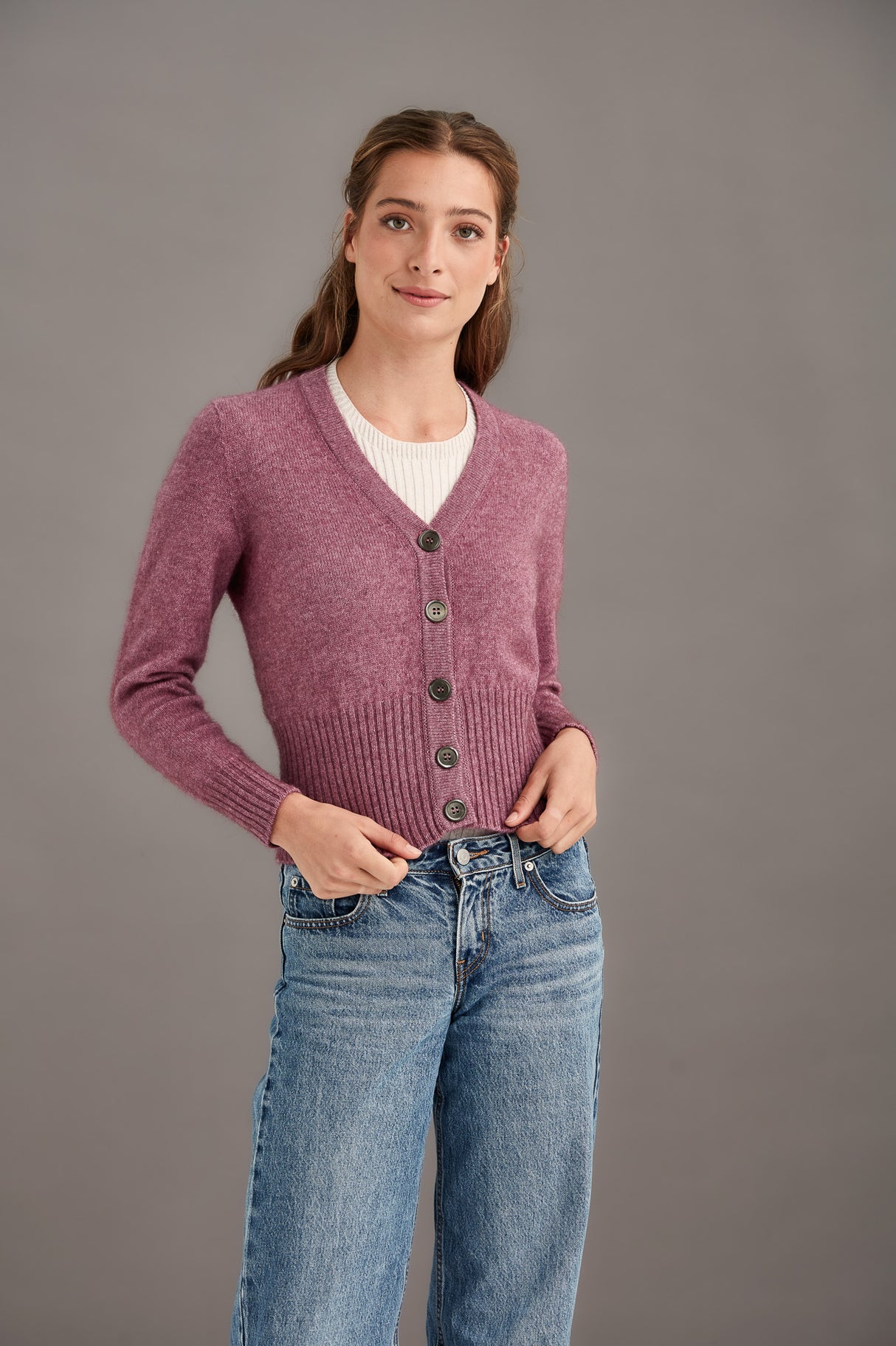 Possum Merino Rib Cardi