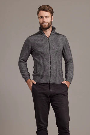 Zip Jacket With Leather Trim