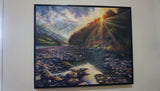 Mountain River Landscape by Kathy Kerr
